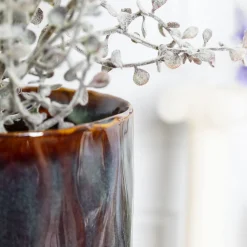 HOMLA Wazon Rona Ceramiczny Granatowy 10X10X24 Cm