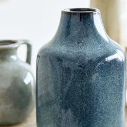 HOMLA Wazon Rufus Ceramiczny Granatowy 14X14X22 Cm