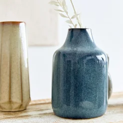 HOMLA Wazon Rufus Ceramiczny Granatowy 14X14X22 Cm