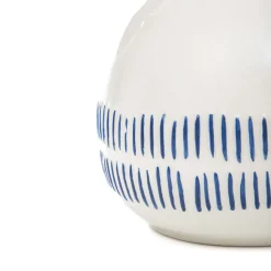 HOMLA Wazon Serena Ceramiczny Z Niebieskimi Kreseczkami 13X13X15 Cm