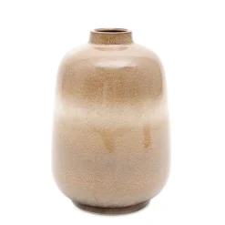 HOMLA Wazon Soleto Ceramiczny Bezowy 15,5X15,5X22 Cm