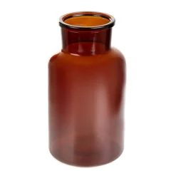 HOMLA Wazon Tenno Szklany Brazowy 14,5X14,5X25,5 Cm