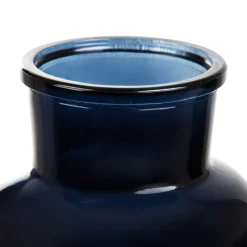 HOMLA Wazon Tenno Szklany Granatowy 14,5X14,5X25,5 Cm