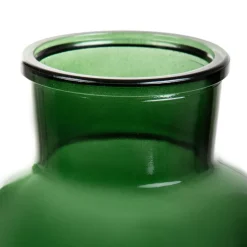HOMLA Wazon Tenno Szklany Zielony 14,5X14,5X25,5 Cm