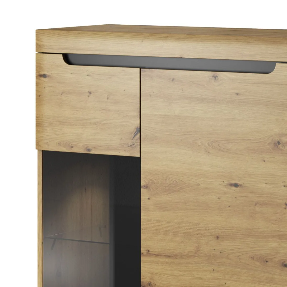 HOMLA Witryna Nordi! Dab Artisan 90X134X40 Cm