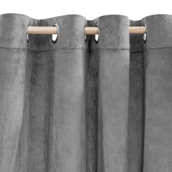 HOMLA Zaslona Patty Welwetowa Szara 140X250 Cm