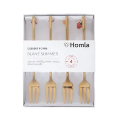 HOMLA Zestaw Blane Summer Widelczykow Ch Deserowych 4 Szt
