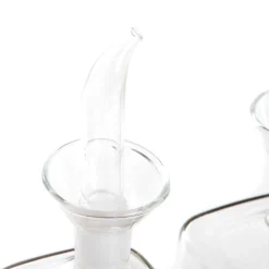 HOMLA Zestaw Butelek Carlos Na Oliwe Z Akacjowa Podstawka 2 Szt.