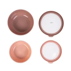 HOMLA Zestaw Easy Bake Misek Z Pokrywkami 4 Szt