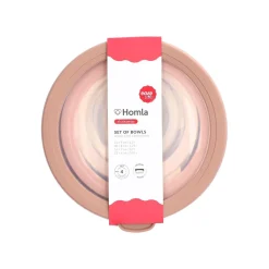 HOMLA Zestaw Easy Bake Misek Z Pokrywkami 4 Szt