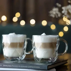 VIALLI DESIGN Zestaw Filizanek Geo Z Podwojna Scianka 2 Szt. 330 Ml