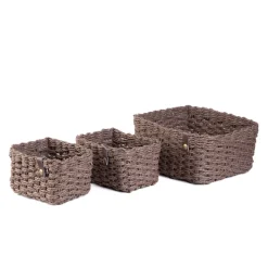 HOMLA Zestaw Koszy Dekoracyjnych Vimet 3 Szt. 25X19X12 Cm 18X13X10 Cm 18X13X10 Cm