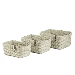 HOMLA Zestaw Koszy Dekoracyjnych Desma 3 Szt. 25X19X12 Cm 22X17X11 Cm 20X15X10 Cm