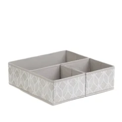 HOMLA Zestaw Koszy Do Przechowywania Hadria Bezowych 2X6 Cm X 6 Cm X 10 Cm