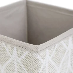 HOMLA Zestaw Koszy Do Przechowywania Hadria Bezowych 2X6 Cm X 6 Cm X 10 Cm