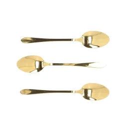 HOMLA Zestaw Lyzeczek Stilo Do Herbaty Zlote 3 Szt.