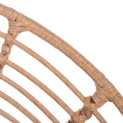 HOMLA Zestaw Mebli Leuca Boho Plecione Naturalne Z Dwiema Poduszkami 3 Szt.