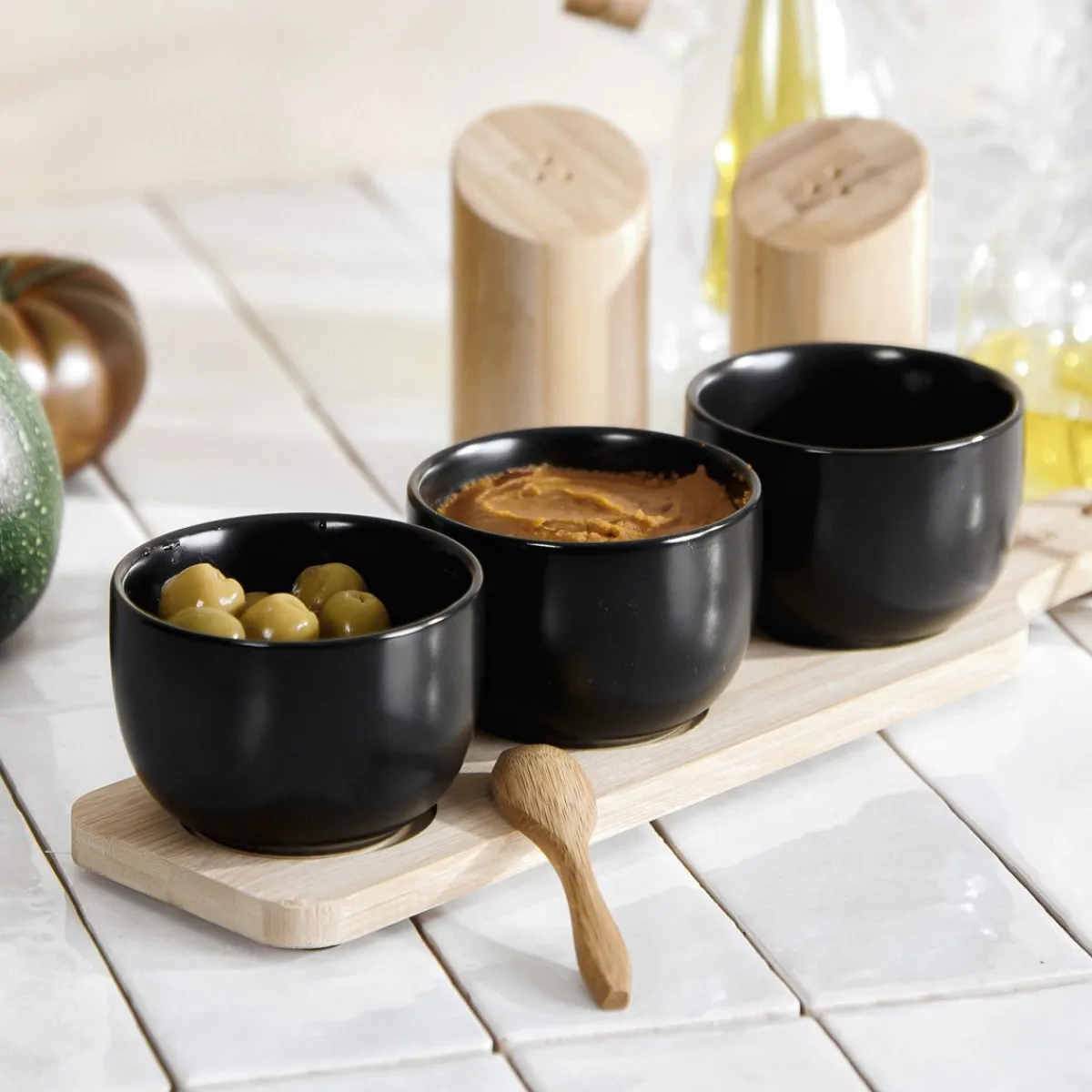 HOMLA Zestaw Miseczek Fincan Do Serwowania Ch, 3 Szt. 32X7 Cm