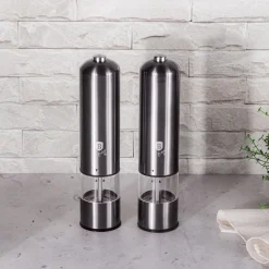 BERLINGER HAUS Zestaw Mlynkow Elektrycznych Carbon Pro Bh/9288 Do Pieprzu I Soli 2 Szt.