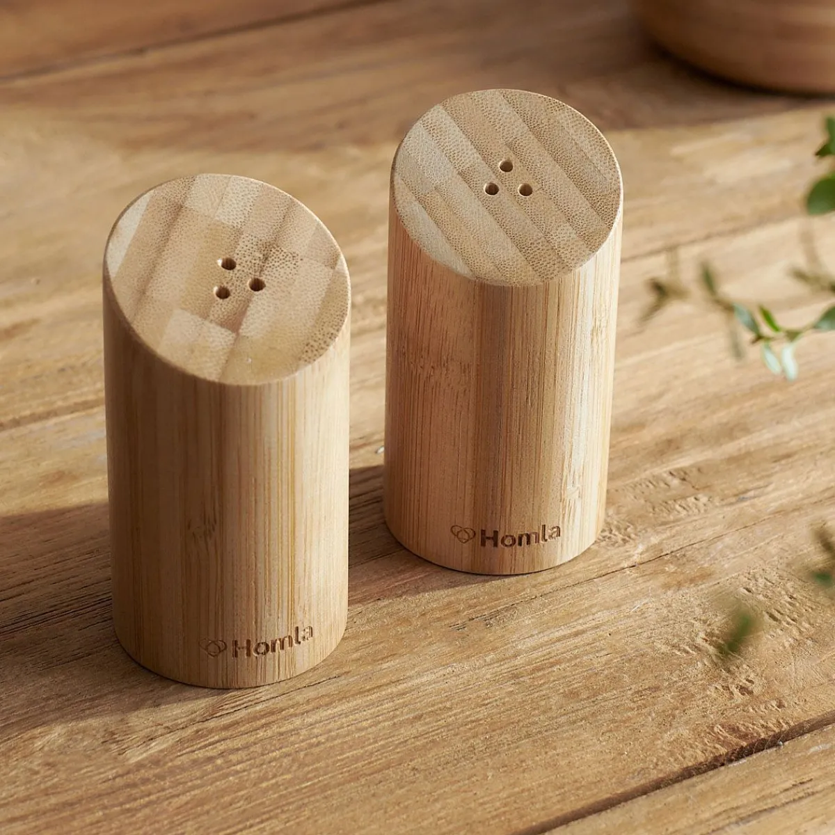 HOMLA Zestaw Przyprawnikow Bambou Bambusowych 2 Szt.