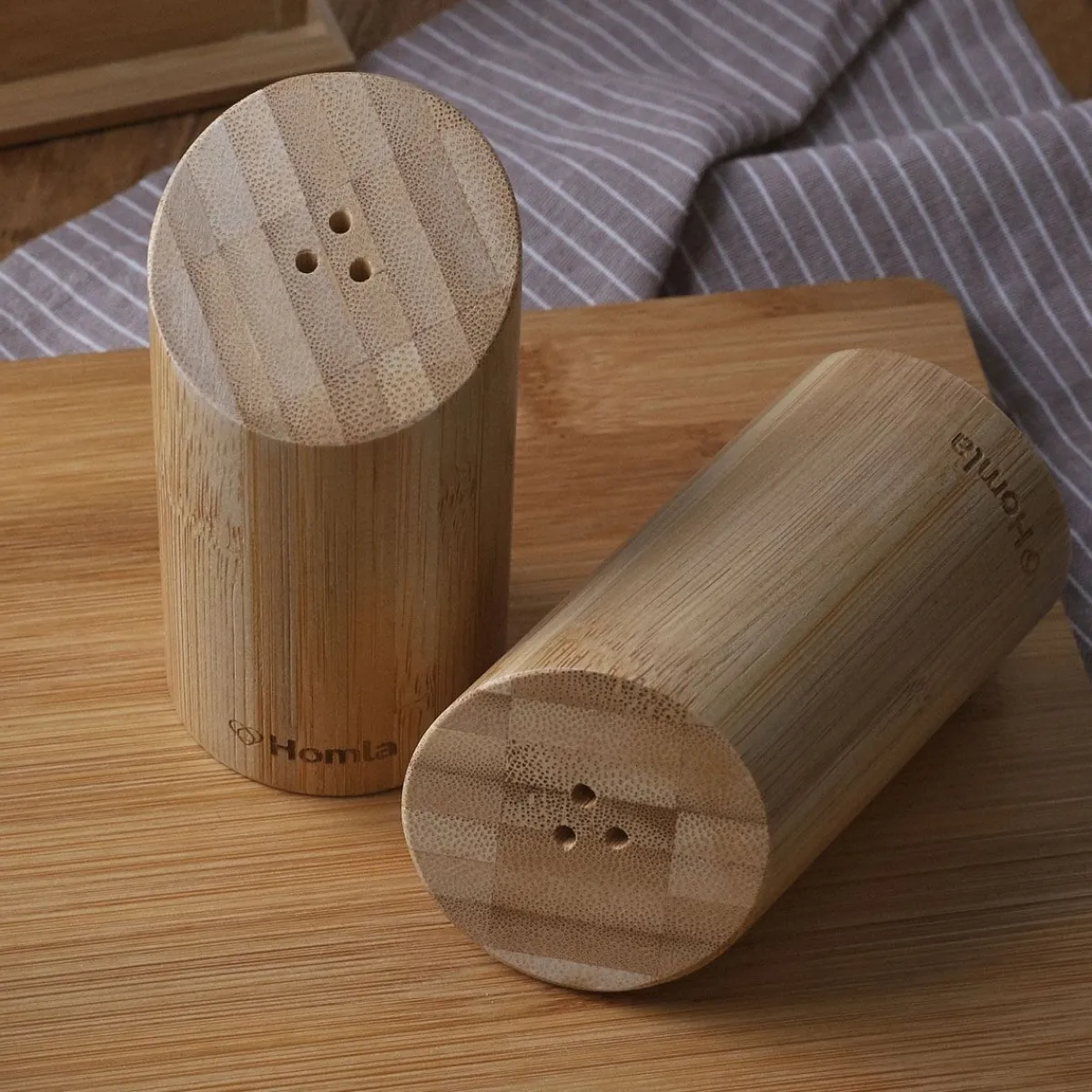 HOMLA Zestaw Przyprawnikow Bambou Bambusowych 2 Szt.