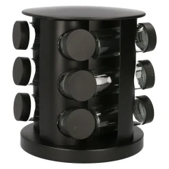 HOMLA Zestaw Przyprawnikow Otto Na Obrotowym Stojaku- 12 Sloiczkow 19X21 Cm