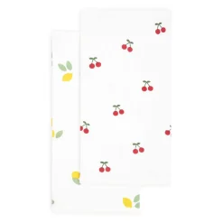 HOMLA Zestaw Scierek Kuchennych Cherrine W Wisnie I Cytryny 2*45X65 Cm