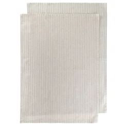 HOMLA Zestaw Scierek Kuchennych Monez Domieszka Lnu Bezowo Szarych 2*45X65 Cm