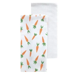 HOMLA Zestaw Scierek Kuchennych Carrot W Marchewki 2*45X65 Cm