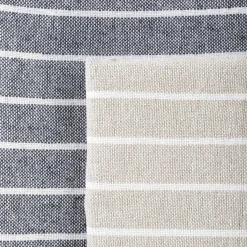 HOMLA Zestaw Scierek Kuchennych Makely Bawelnianych W Paski Bezowa+Niebieska 2*45X65 Cm