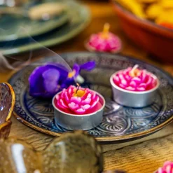 HOMLA Zestaw Swiec Floral Aura 6 Szt. Kwiaty Rozowe 117 G