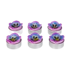 HOMLA Zestaw Swiec Floral Aura 6 Szt. Fiolki 126 G