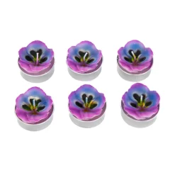 HOMLA Zestaw Swiec Floral Aura 6 Szt. Fiolki 126 G