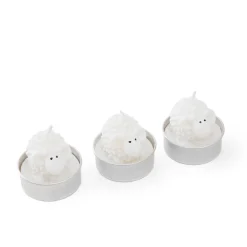 HOMLA Zestaw Swiec Wielkanocnych Arie Biale Baranki 3 Szt