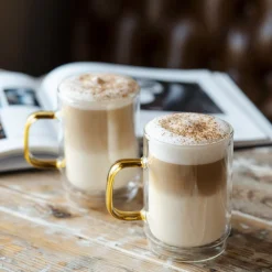 VIALLI DESIGN Zestaw Szklanek Amber Z Podwojna Scianka 2 Szt. 350 Ml