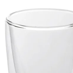 HOMLA Zestaw Szklanek Cembra Modern Geometryczne Z Podwojna Scianka, 2 Szt. 0,28 L