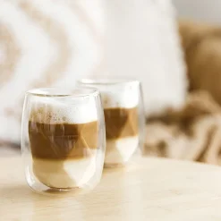 HOMLA Zestaw Szklanek Cembra Modern Z Podwojna Scianka 2 Szt. 0,28 L