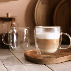 HOMLA Zestaw Szklanek Cembra Z Podwojna Scianka, 2 Szt. 0,42 L