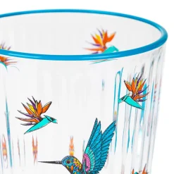 HOMLA Zestaw Szklanek Frida Kahlo Turkusowych, 2 Szt. 0.38