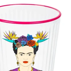 HOMLA Zestaw Szklanek Frida Kahlo Fuksjowych, 2 Szt. 0.38