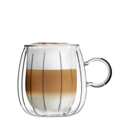 VIALLI DESIGN Zestaw Szklanek Tulip Z Podwojna Scianka 2 Szt. 250 Ml