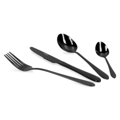 HOMLA Zestaw Sztućców Abele Czarne 16 Szt.