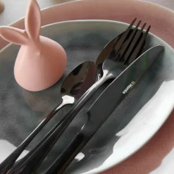 HOMLA Zestaw Sztućców Abele Czarne 16 Szt.