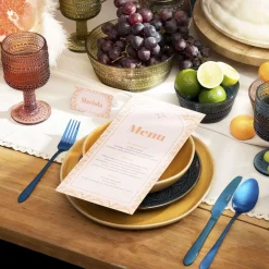 HOMLA Zestaw Sztućców Abele Matowe Granatowe 16 Szt.