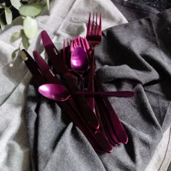 HOMLA Zestaw Sztućców Abele Matowe Fioletowe 16 Szt.