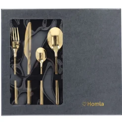 HOMLA Zestaw Sztućców Aperi Zlote 24 Szt.
