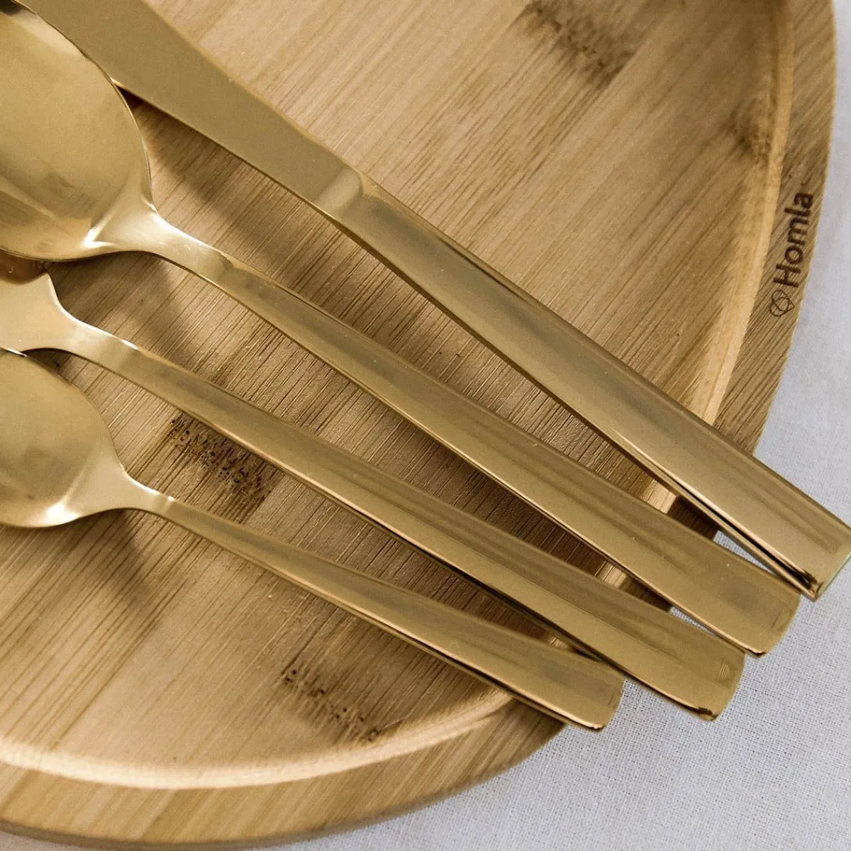 HOMLA Zestaw Sztućców Fabro Zlotych 24 Szt.