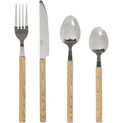 SECRET DE GOURMET Zestaw Sztućców Indonesie Z Imitacja Drewna 24 Szt.