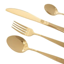 HOMLA Zestaw Sztućców Livadi Zlotych 24 Szt.