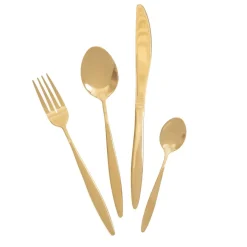 HOMLA Zestaw Sztućców Livadi Zlotych 24 Szt.